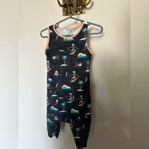 RAGS brand - Tank Capri Hip Pocket Rag Romper -Skelly Beach- Phantom - 18-24M